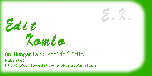 edit komlo business card